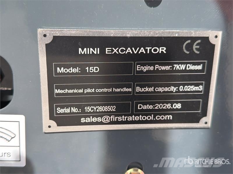 Vicsec 15D Miniexcavadora (Sin Usar) / Mini Excavator (Un Mini ekskavatörler, 7 tona dek