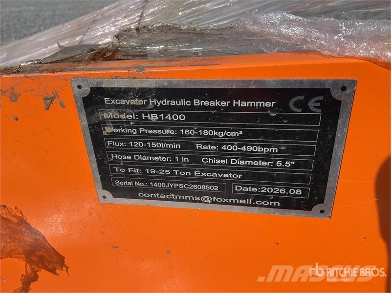 Vicsec HB1400 Martillo Hidraulico (Sin Usar) / Hydraulic Martillos hidráulicos
