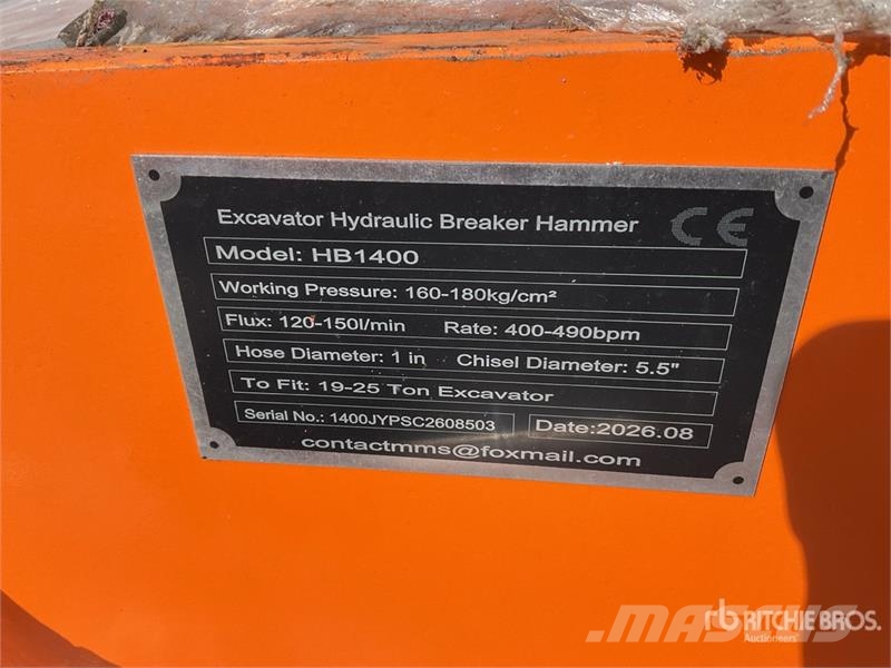 Vicsec HB1400 Martillo Hidraulico (Sin Usar) / Hydraulic Martillos hidráulicos
