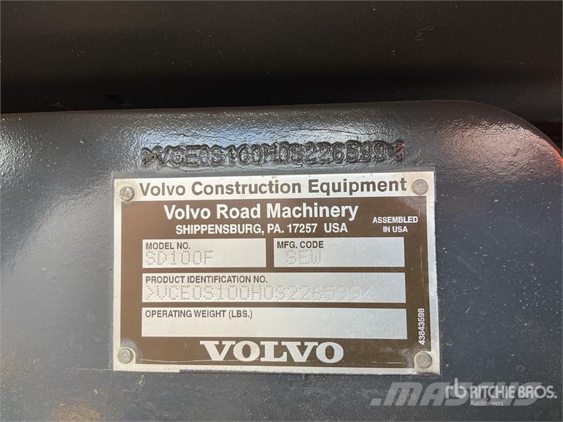 Volvo SD100F Rodillo / Smooth Drum Compactor Rodillos de un solo tambor