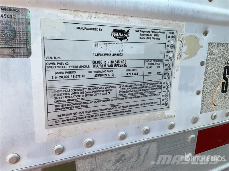 Wabash 40 ft x 102 in T/A Caja Refrigerada / Refrigerated Напівпричепи-рефрижератори