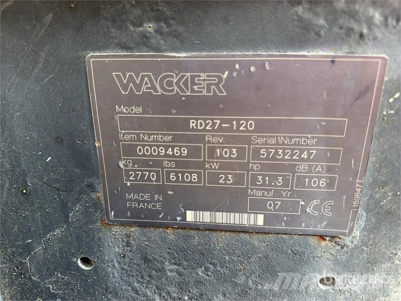 Wacker RD27-120 Rodillos de doble tambor