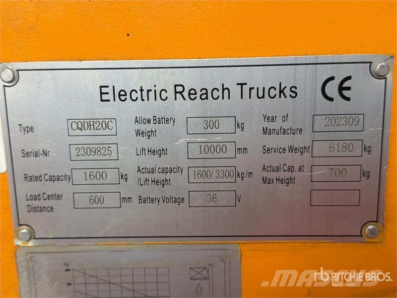 Xilin CQDH20C 3500 lb Montacargas Electrico (INOPERABLE) Skjutstativtruck