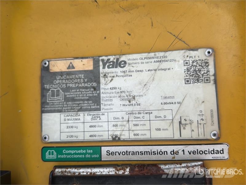 Yale GLP050MXE2120 5100 lb Cushion Tire Montacargas / F Інше