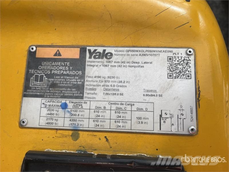 Yale GP050MX 4800 lb Cushion Tire Montacargas / Forklif شاحنات ذات رافعات شوكية - أخرى
