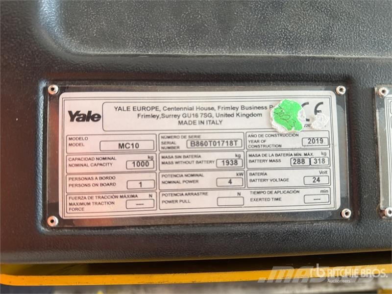 Yale MC10 2200 lb Apilador Electrico / Electric Stacker Самоходные электроштабелёры