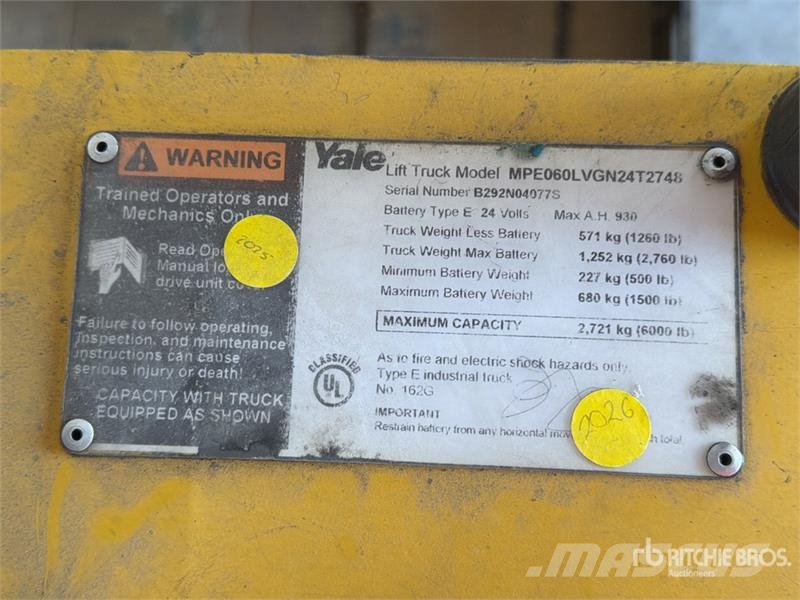 Yale MPE060LVGN24T2748 Handhubwagen