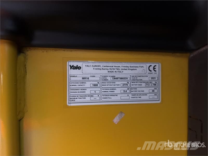 Yale MR16 3500 lb Montacargas Electrico / Reach Truck Viljuškari sa pomičnim stupom