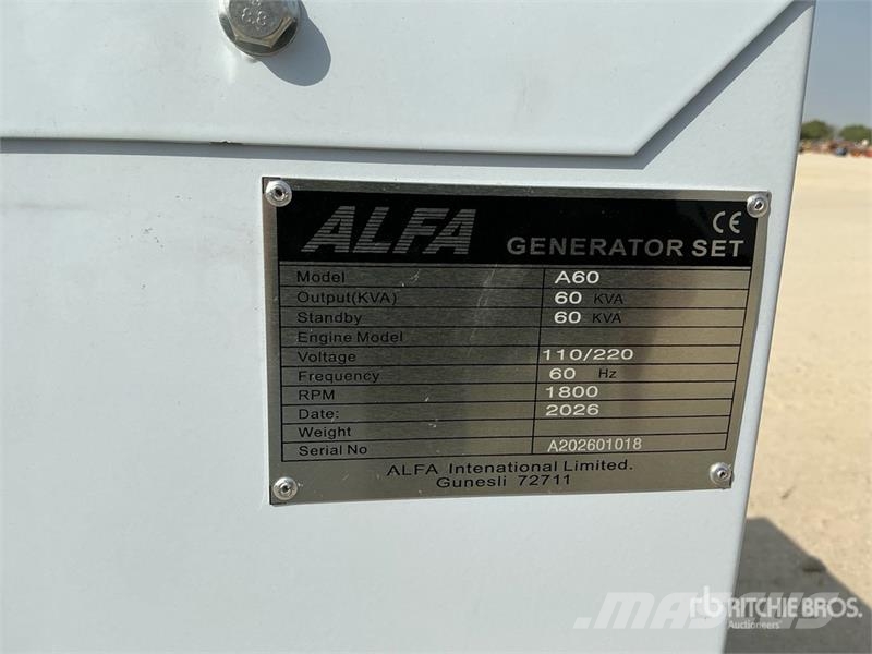 Alfa A60 Dīzeļģeneratori