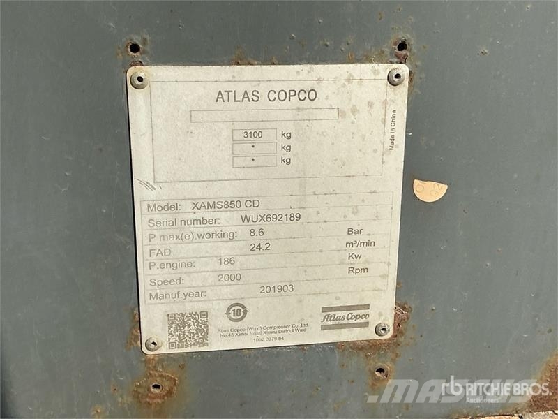 Atlas Copco XAMS 850 مكابس
