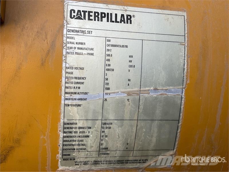 CAT 550 500 kVA Skid-Mounted Generator Set Agregaty prądotwórcze Diesla