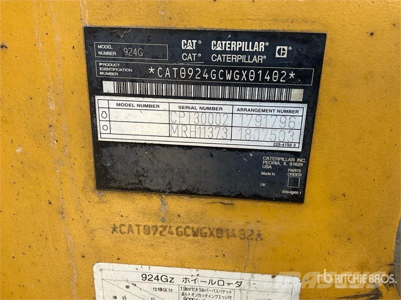 CAT 924GZ Gumikerekes homlokrakodók