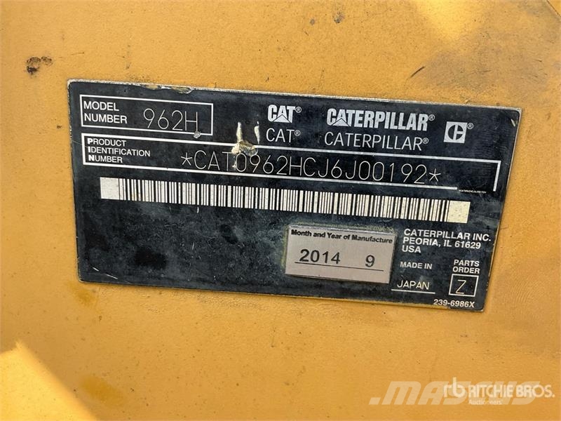 CAT 962H Wheel Loader Φορτωτές με λάστιχα (Τροχοφόροι)