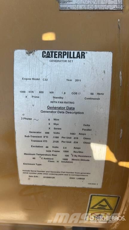 CAT C32 1000 kVA Skid-Mounted Generator Set مولدات ديزل