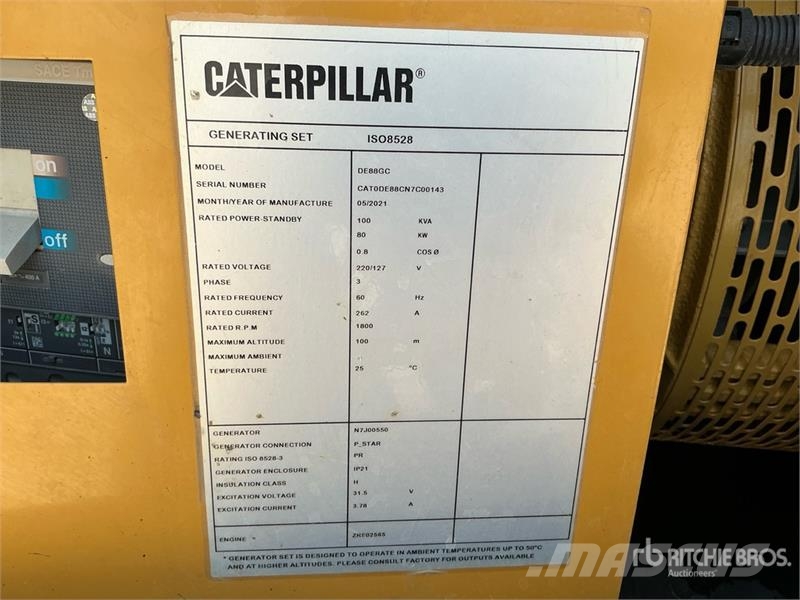 CAT C4.4 100 kVA Skid-Mounted Generator Set مولدات ديزل