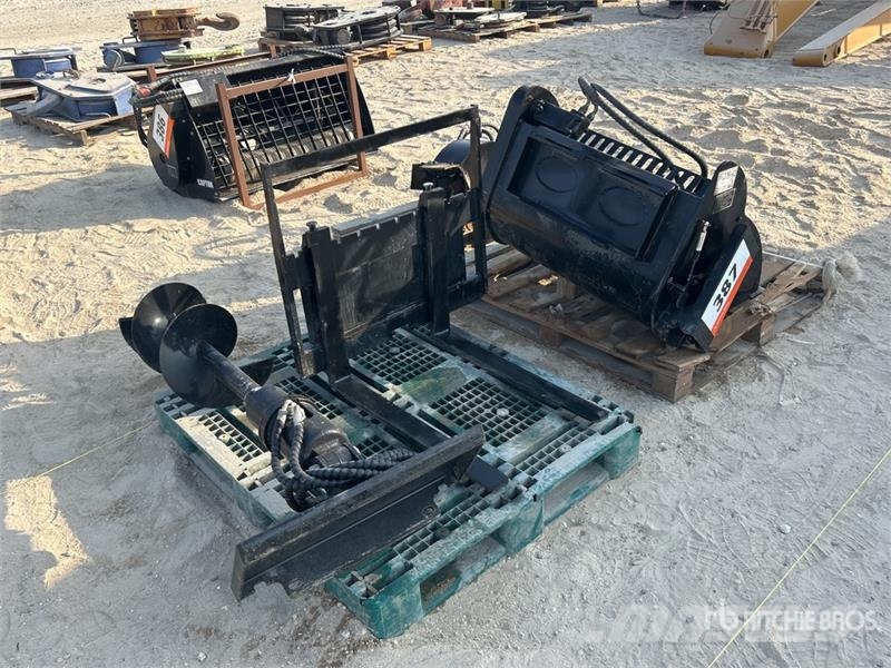 Concrete Mixer Bucket w/ Skid Steer Trencher (Unus Траншеекопатели