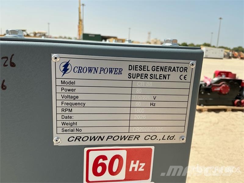 Crown Power CR88 80 kVA Skid-Mounted Generator Set (Unus Geradores Diesel