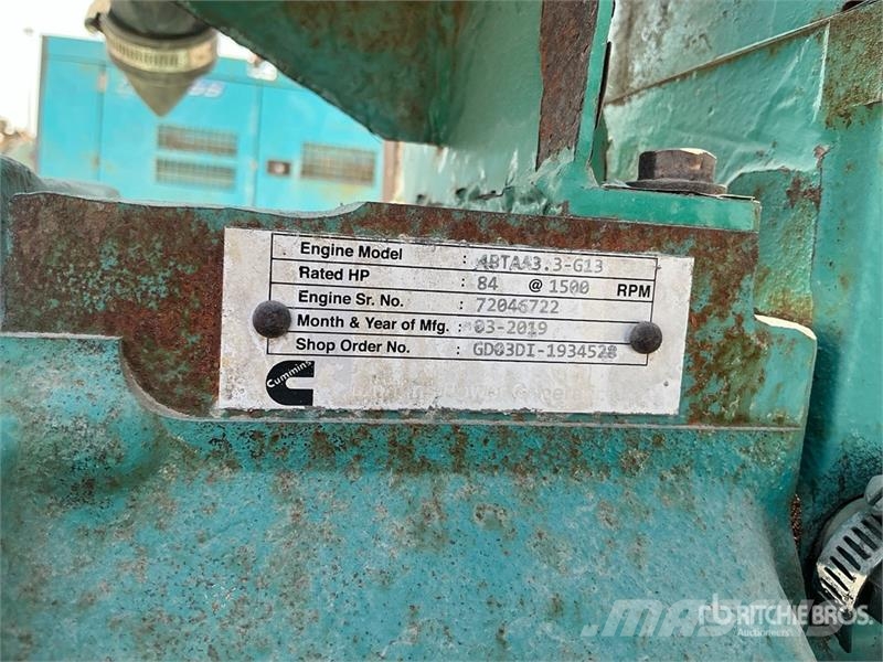Cummins 60 kVA Skid-Mounted Generator Set (Inoperable) مولدات ديزل