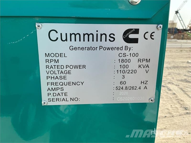 Cummins CS100 100 kVA Skid-Mounted Generator Set (Unused) Dīzeļģeneratori
