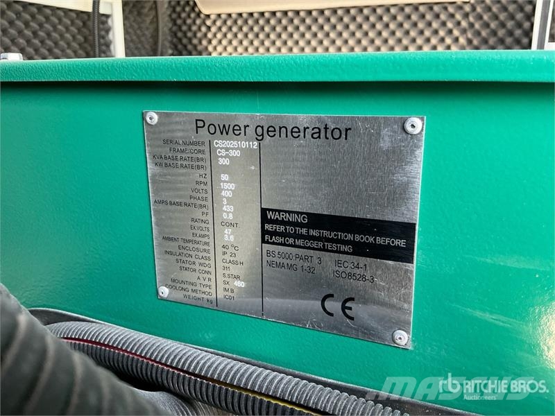 Cummins CS300 300 kVA Skid-Mounted Generator Set (Unused) Dīzeļģeneratori