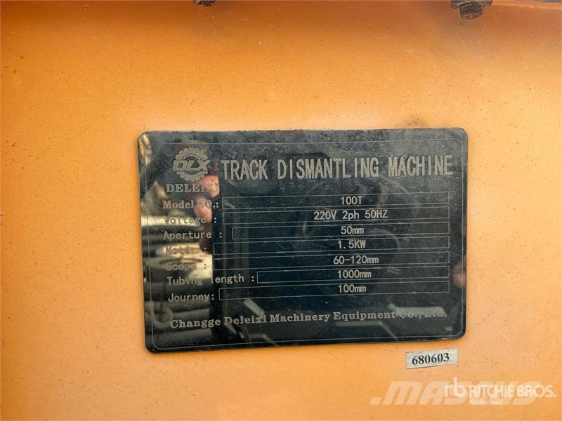DELEXI 100T Portable Hydraulic Track Pin Press (Un Drugi deli