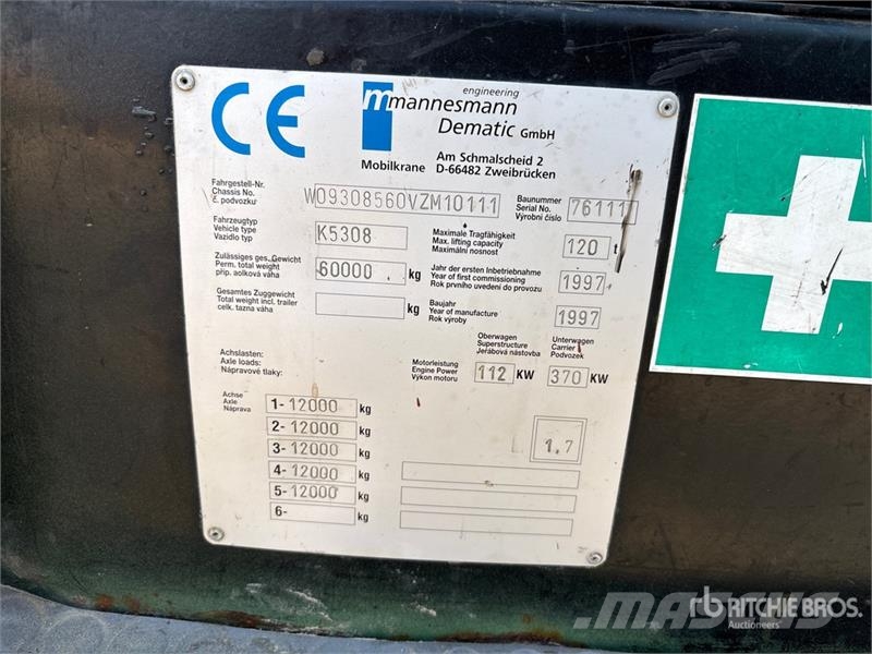 Demag AC395 120 ton 10x6x8 All Terrain Crane All terrain cranes