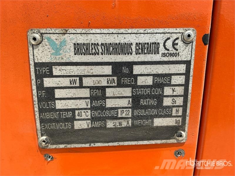 Deutz DSF-1274C 100 kVA Skid-Mounted Generator Set Diesel Generators