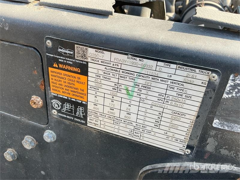 Doosan D35C-7 3.5 ton Forklift شاحنات ذات رافعات شوكية - أخرى