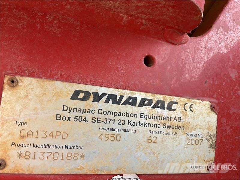Dynapac CA134PD Padfoot Drum Compactor مداحل أحادية الأسطوانة