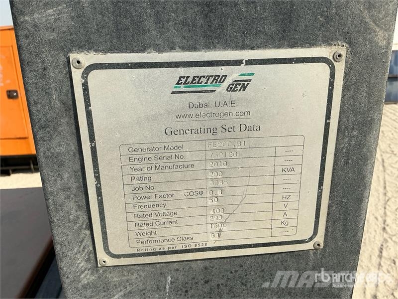 ElectroGen FE200.B1 200 kVA Skid-Mounted Generator Diesel Generatorer