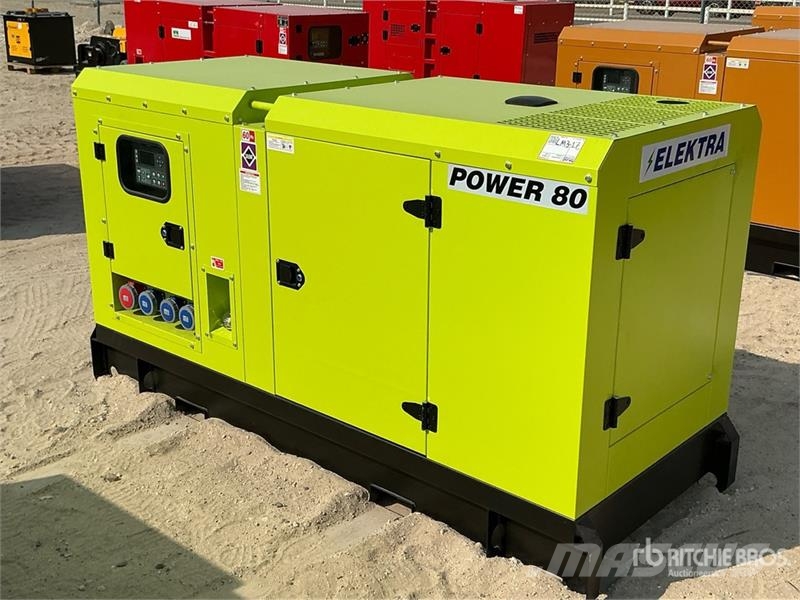  Elektra EL80 80 kVA Skid-Mounted Generator Set (Un مولدات ديزل