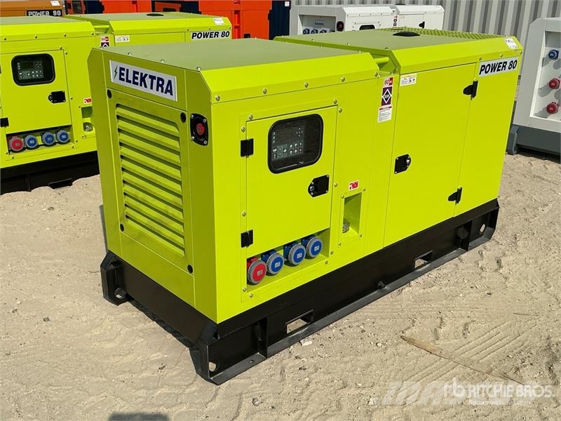  Elektra EL80 80 kVA Skid-Mounted Generator Set (Un مولدات ديزل