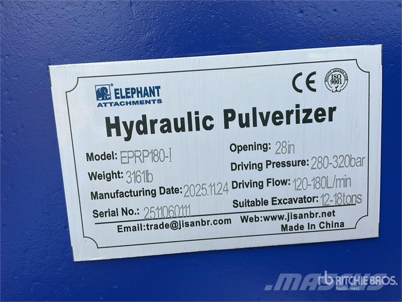  Elephant EPRP180-I Demolition Pulverizer - Fits 12 Drobilci za gradbeništvo