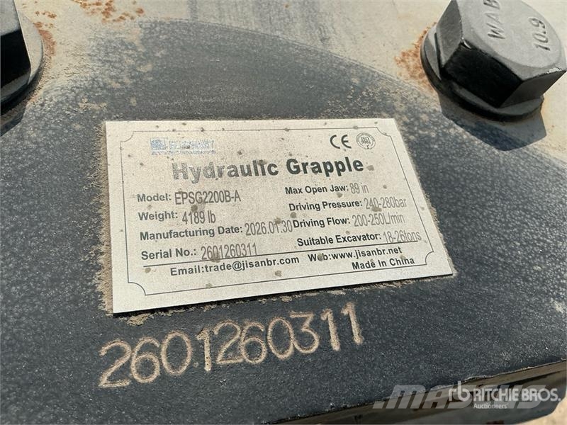 Elephant EPSG200B-A Demolition Grapple - Fits 18 - Grijpers