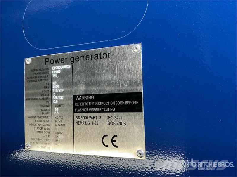 Elma EL165 165 kVA Skid-Mounted Generator Set (Unu Dīzeļģeneratori