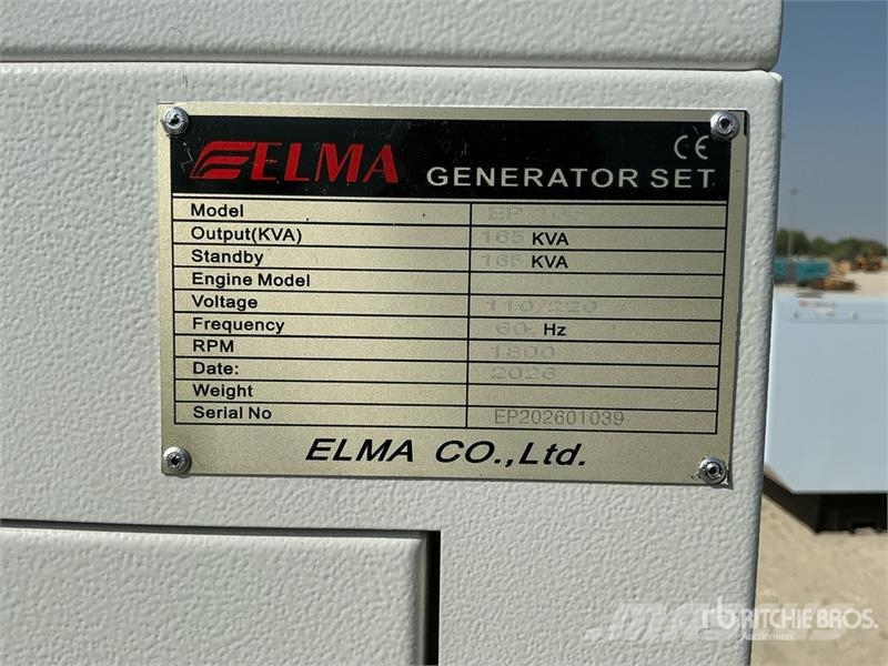 Elma EL165 165 kVA Skid-Mounted Generator Set (Unu Dīzeļģeneratori