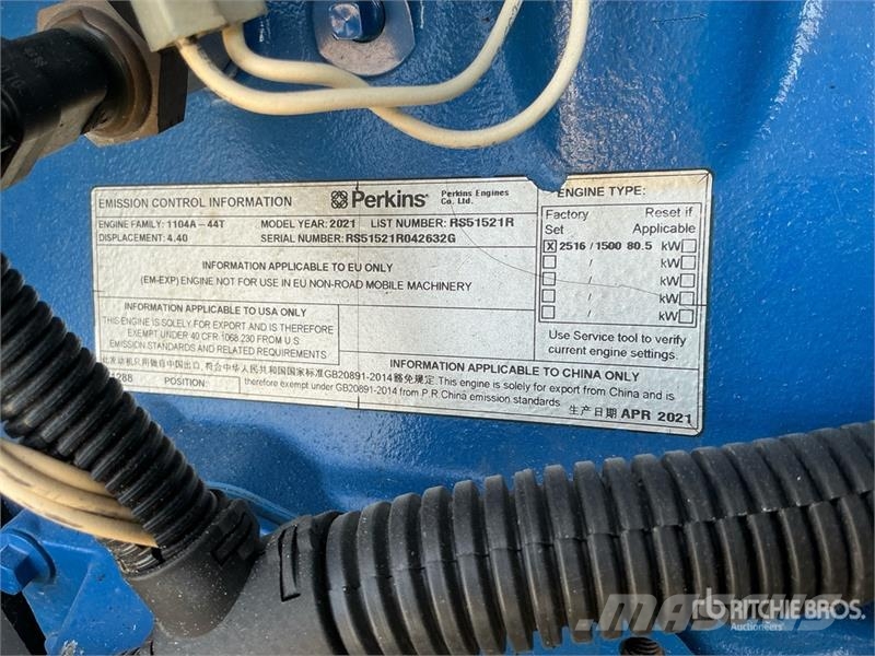 FG Wilson P88 3 100 kVA Skid-Mounted Generator Set Diiselgeneraatorid