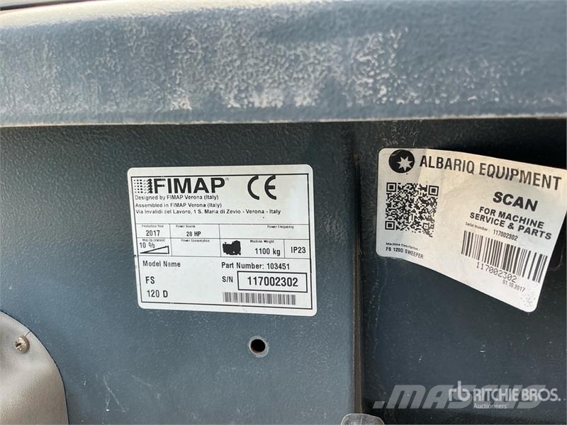 Fimap FS120D Ride-On Floor Sweeper معدات أخرى للحصاد