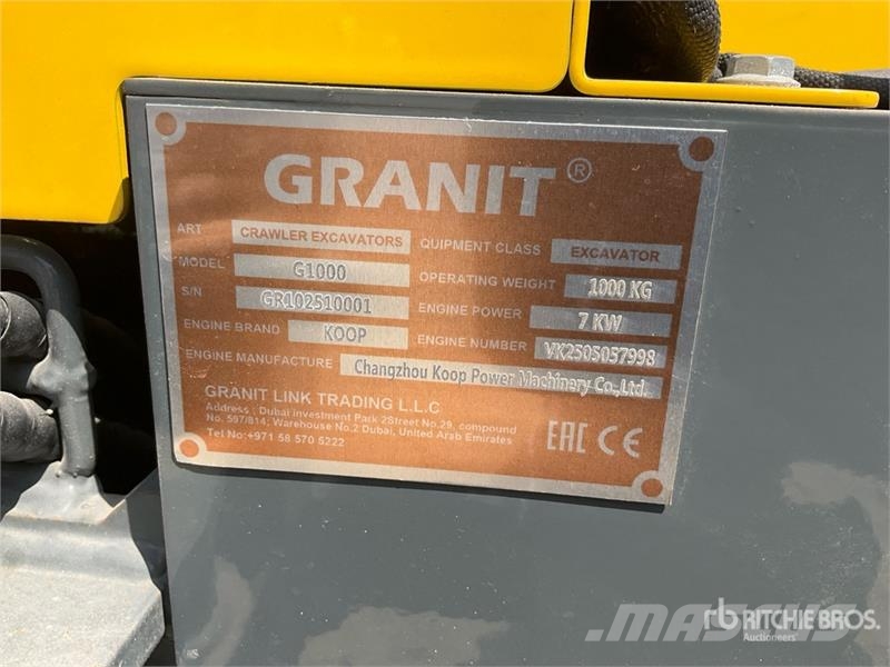 Granit G1000 Mini Excavator (Unused) Miniekskavaatorid < 7 t
