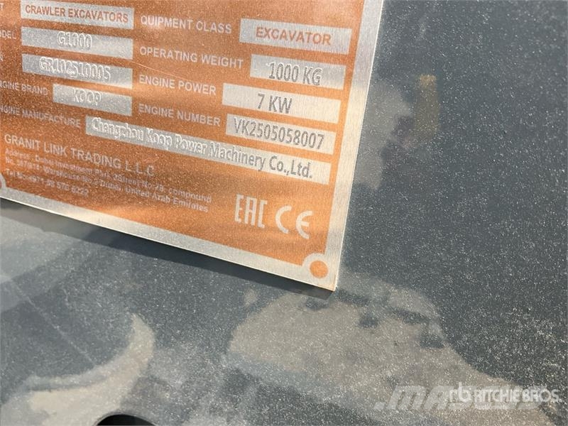 Granit G1000 Mini Excavator (Unused) Miniekskavaatorid < 7 t