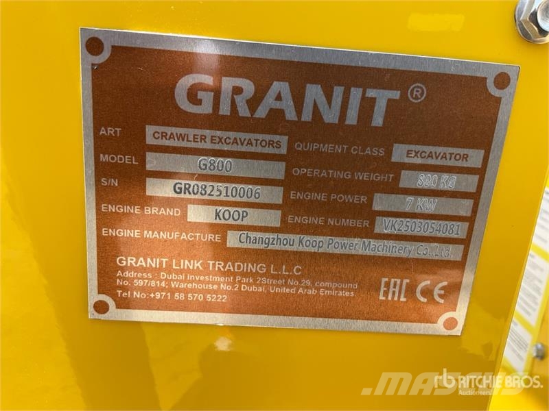 Granit G800 Mini Excavator (Unused) Miniekskavaatorid < 7 t