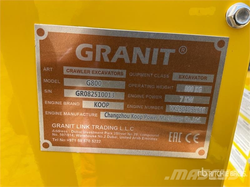 Granit G800 Mini Excavator (Unused) Miniekskavaatorid < 7 t