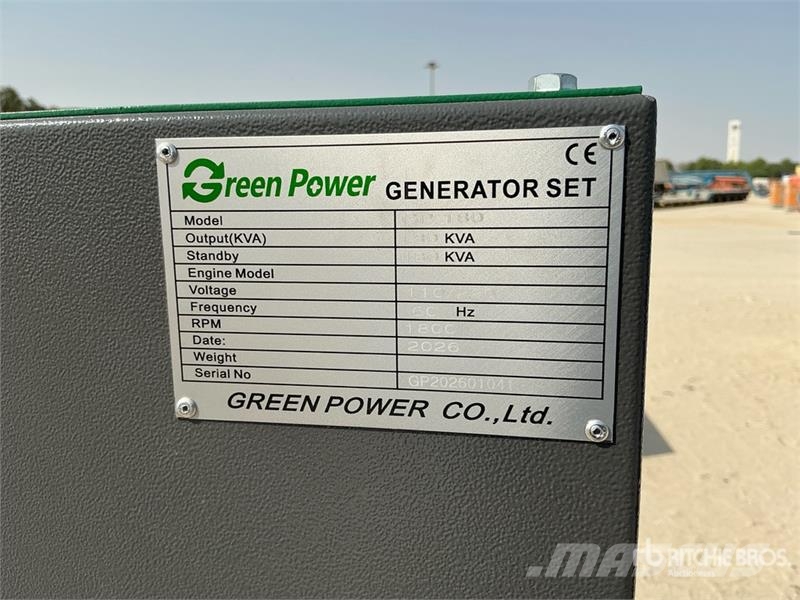 Green Power GP180 180 kVA Skid-Mounted Generator Set (Unused) Dīzeļģeneratori