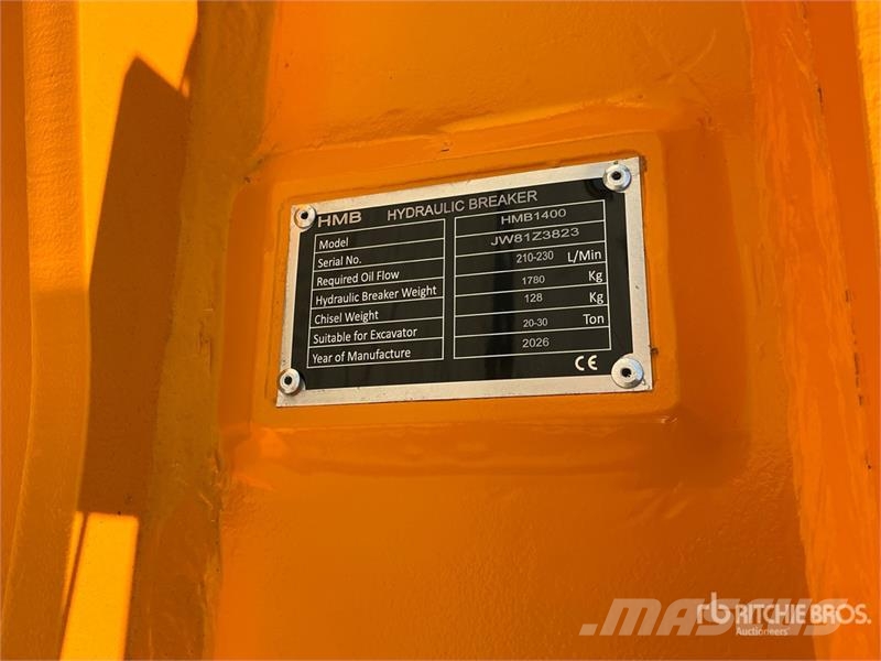 HMB 1400 Hydraulic Breaker - Fits 20 - 30 ton excavato مطارق / كسارات