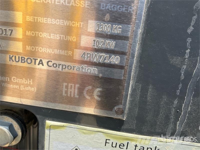 Hytec F1300 Mini Excavator (Unused) Εκσκαφάκι (διαβολάκι) < 7t
