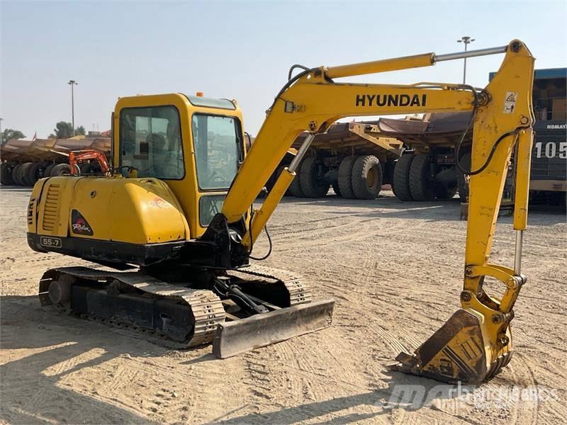 Hyundai R55-7 Mini Excavator حفارات صغيرة أقل من 7 طن (حفارات صغيرة)
