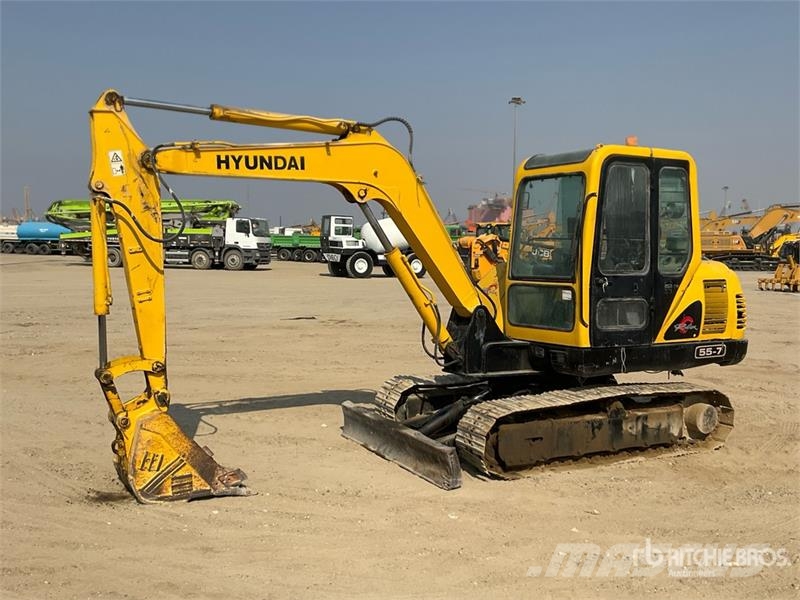 Hyundai R55-7 Mini Excavator حفارات صغيرة أقل من 7 طن (حفارات صغيرة)