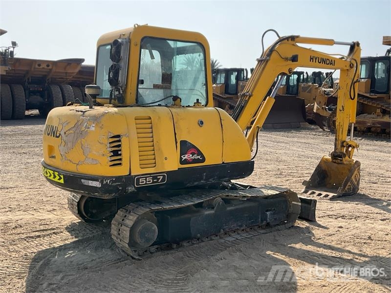 Hyundai R55-7 Mini Excavator حفارات صغيرة أقل من 7 طن (حفارات صغيرة)
