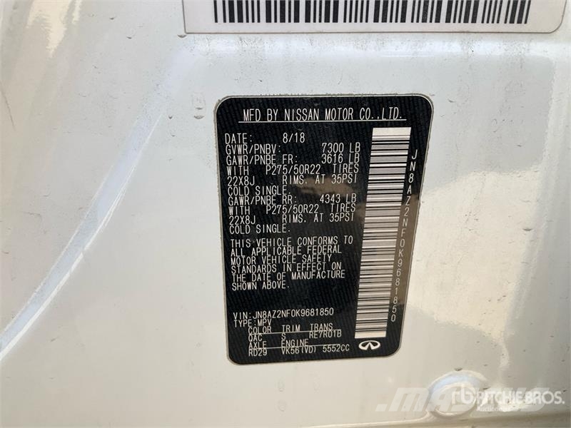 Infiniti QX80 2WD SUV 汽车