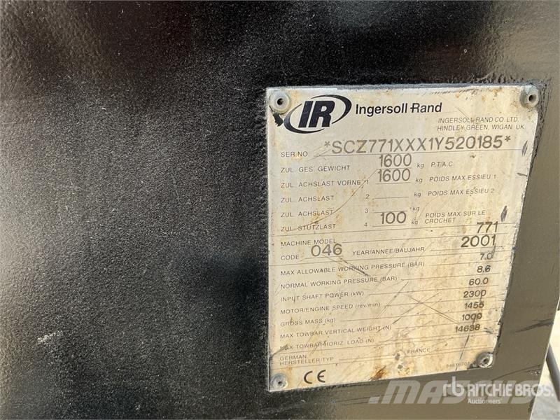 Ingersoll Rand 771 Mobile Air Compressor Компресори